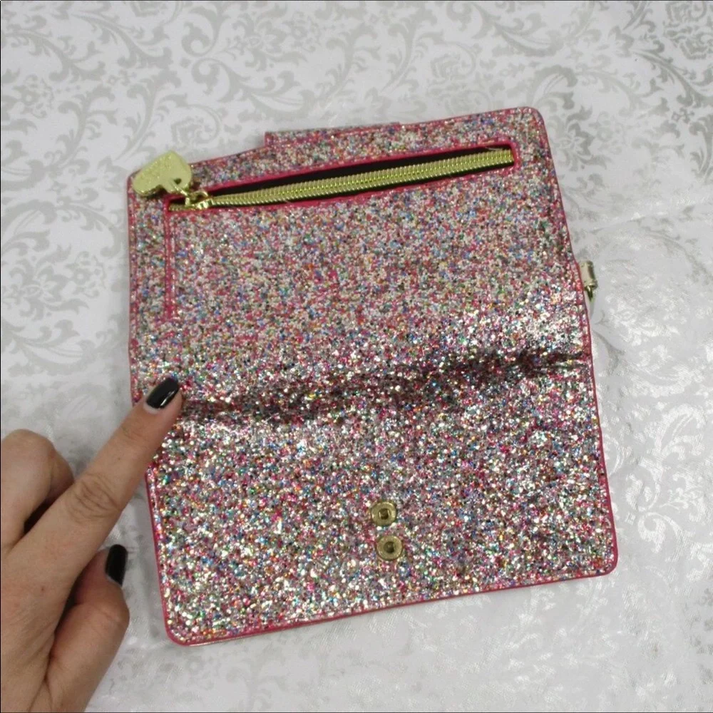 BETSEY JOHNSON Glittered Phone Wristlet